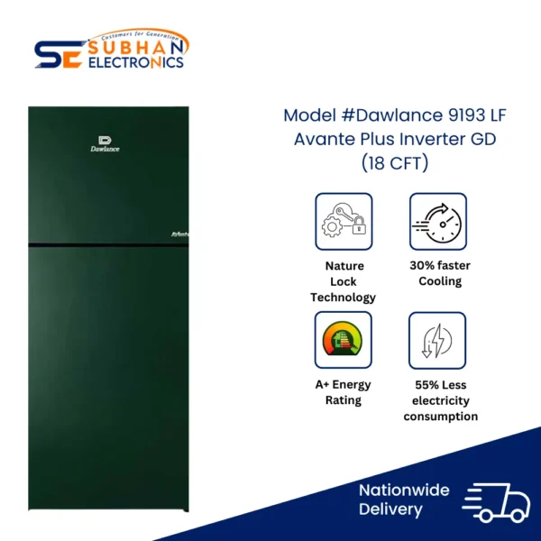 Dawlance 9193 LF Avante Plus Inverter GD (18 CFT)