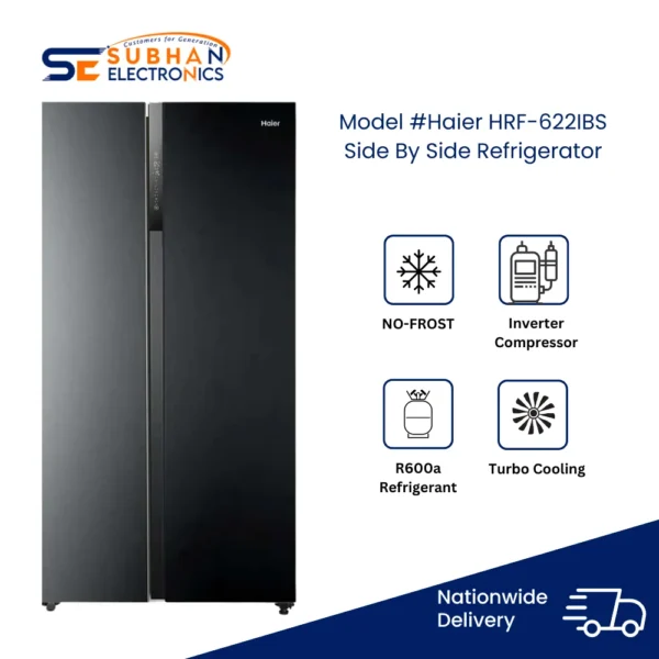 Haier HRF-622IBS Side By Side Refrigerator