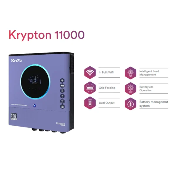 Knox 8kw Krypton 11000 Dual Output hybrid Solar Inverter