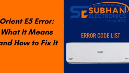 Orient E5 Error: What It Means and How to Fix It